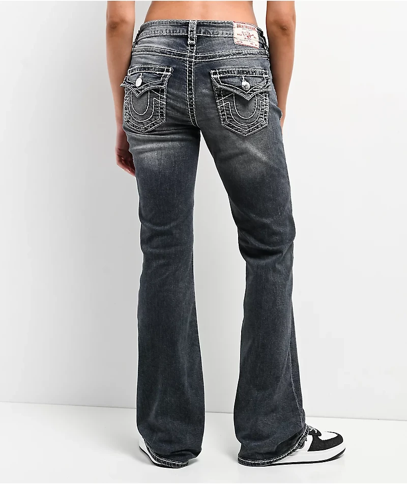 True Religion Becca Super T Mid Rise Bootcut Dark Wash Jeans