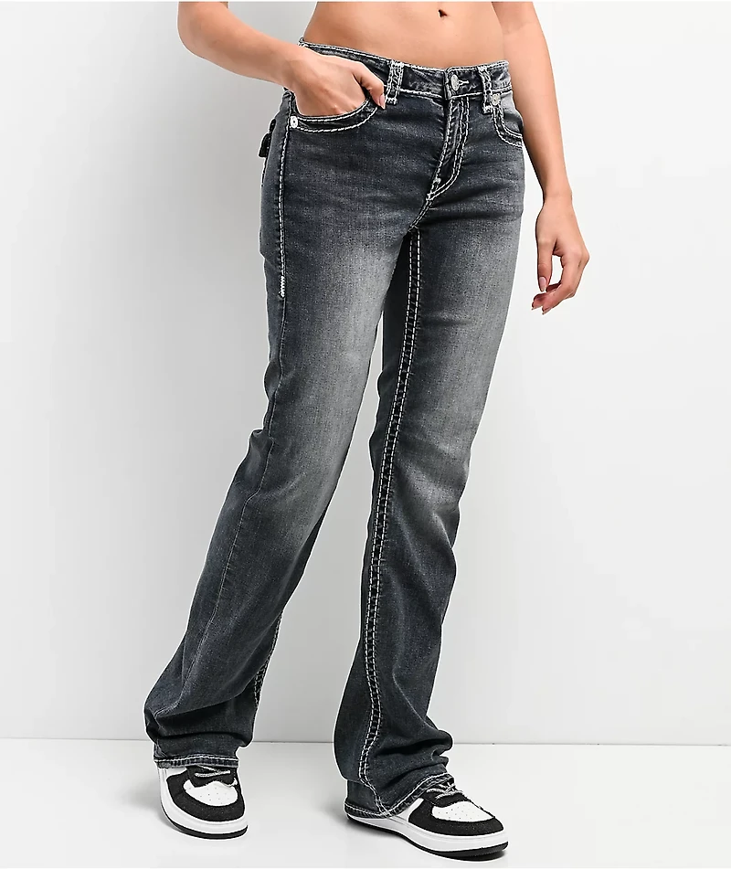 True Religion Becca Super T Mid Rise Bootcut Dark Wash Jeans