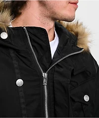 True Religion Big T Black Parka Jacket