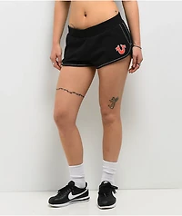 True Religion Big T Black Sweat Shorts