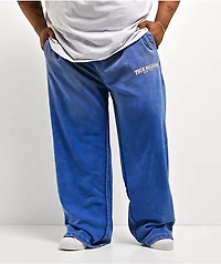True Religion Big T Blue Wash Baggy Sweatpants