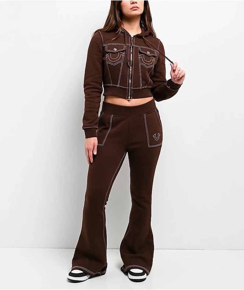 True Religion Big T Burlwood Flare Sweatpants