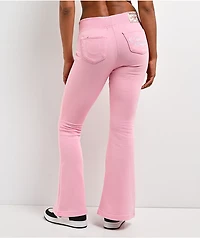 True Religion Big T Pink Flare Sweatpants