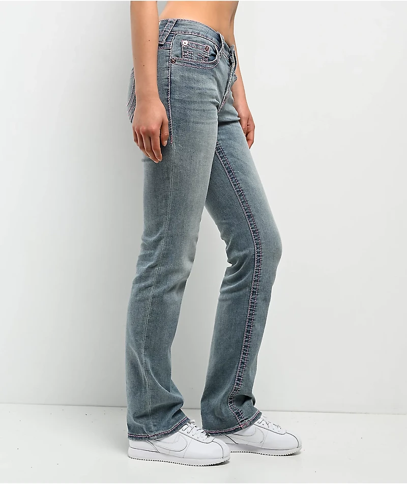 True Religion Billie Big T California Poppy Mid Rise Jeans
