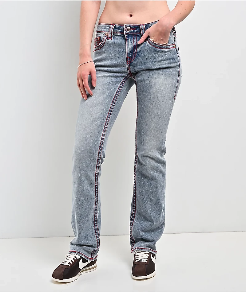 True Religion Billie Big T California Poppy Mid Rise Jeans