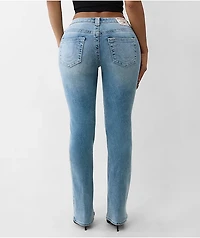 True Religion Billie Peak Spot Wash Straight  Leg Jeans