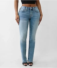 True Religion Billie Peak Spot Wash Straight  Leg Jeans