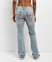True Religion Billie Super T Misson Sky Mid Rise Jeans