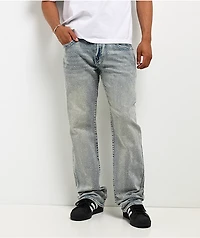 True Religion Billy Big T Rhinestone Grey Wash Bootcut Jeans