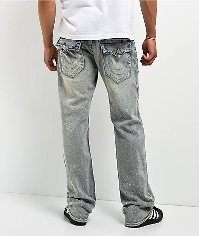 True Religion Billy Big T Rhinestone Grey Wash Bootcut Jeans