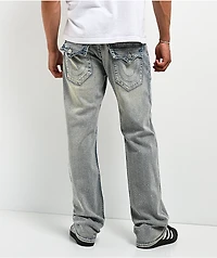 True Religion Billy Big T Rhinestone Grey Wash Bootcut Jeans