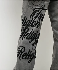 True Religion Billy Embroidered Grey Wash Bootcut Jeans
