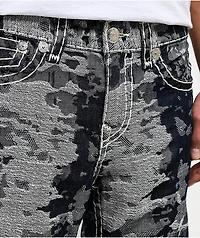 True Religion Billy Jacquard Stacked Body Wash Bootcut Jeans