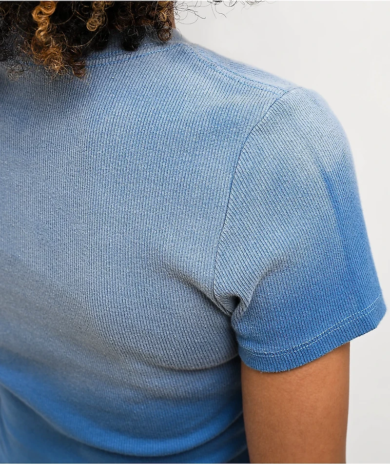 True Religion Blue Wash Ribbed T-Shirt