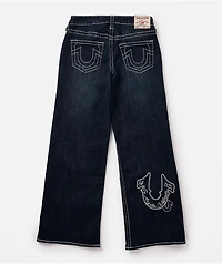 True Religion Bobbi Big T Mid Rise Ice Meadow Blue Wash Baggy Jeans