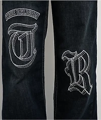 True Religion Bobbi Big T Mid Rise Ice Meadow Blue Wash Baggy Jeans