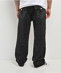 True Religion Bobby Big T Flap Body Rinse Black Wash Baggy Jeans