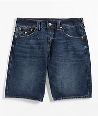 True Religion Bobby Dark Blue Relaxed Baggy Denim Shorts