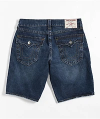 True Religion Bobby Dark Blue Relaxed Baggy Denim Shorts