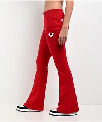 True Religion Branded Red Bootcut Sweatpants