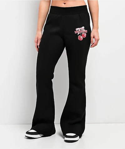 True Religion Cherry Black Flare Sweatpants