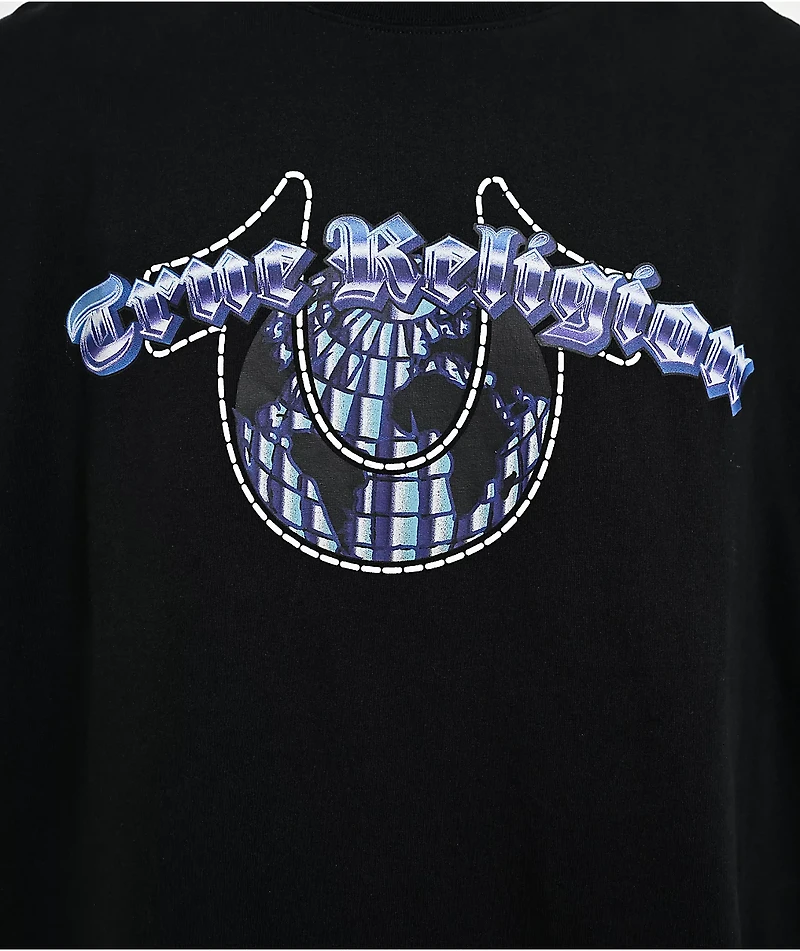True Religion Chrome Logo Black Heavyweight Boxy T-Shirt