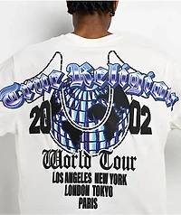 True Religion Chrome Logo Winter White Heavyweight Boxy T-Shirt