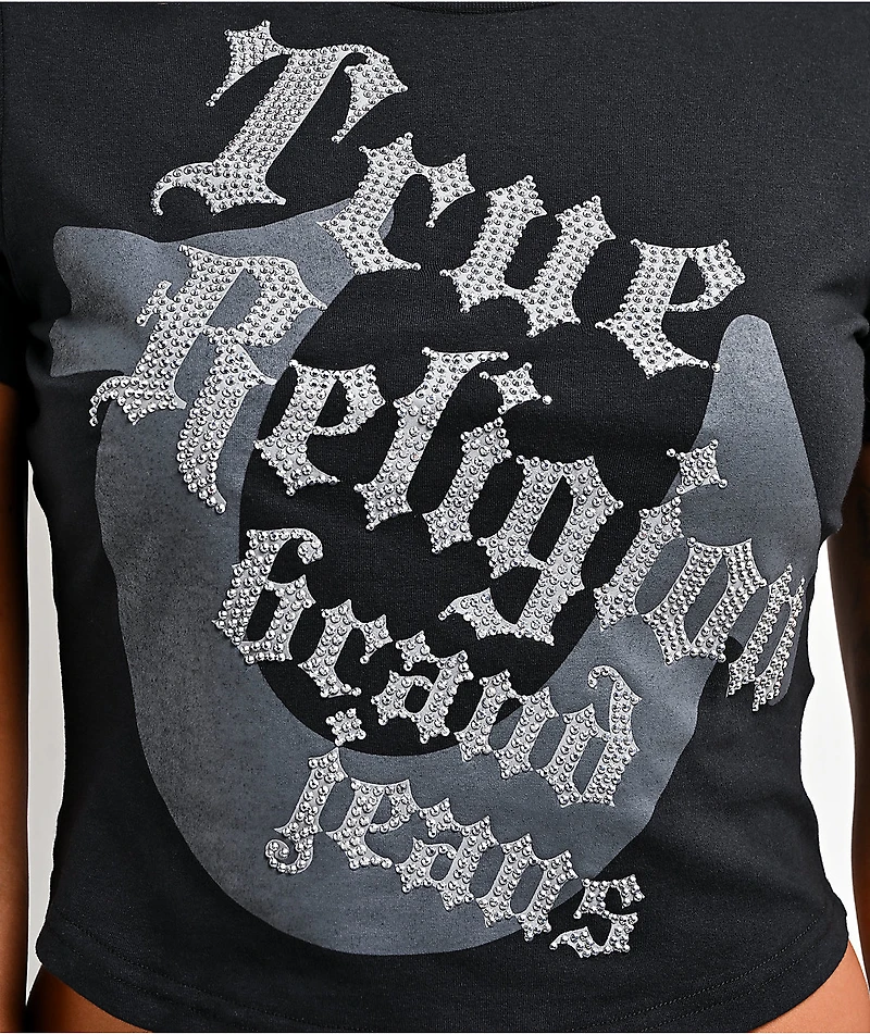 True Religion Classic Black Crop T-Shirt