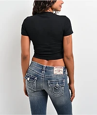 True Religion Classic Black Crop T-Shirt