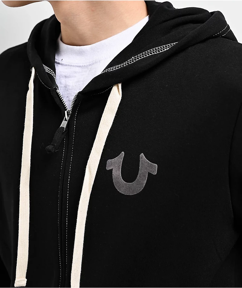 True Religion Classic Logo Back Zip Hoodie
