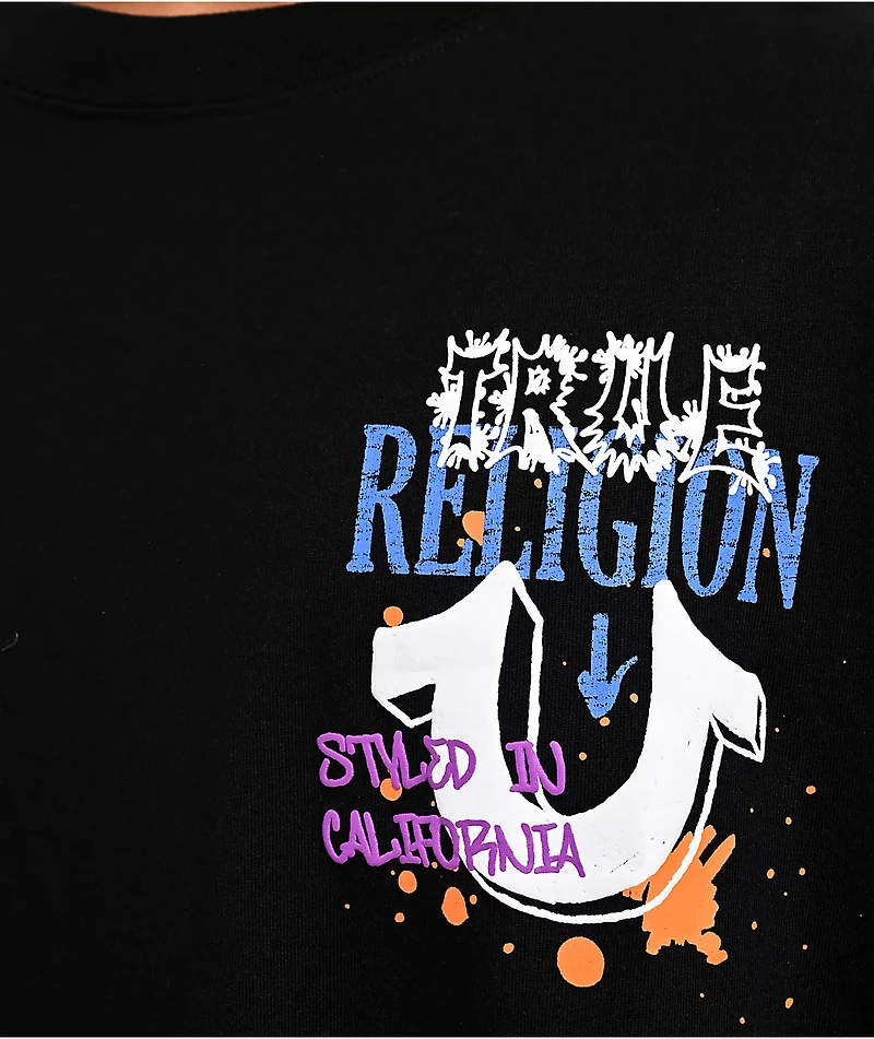 True Religion Concert Buddha Black T-Shirt