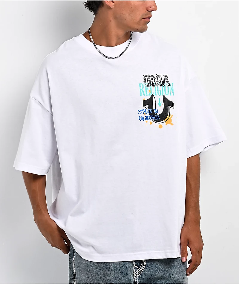 True Religion Concert Buddha White T-Shirt
