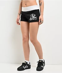 True Religion Contrast Sporty Black Sweat Shorts
