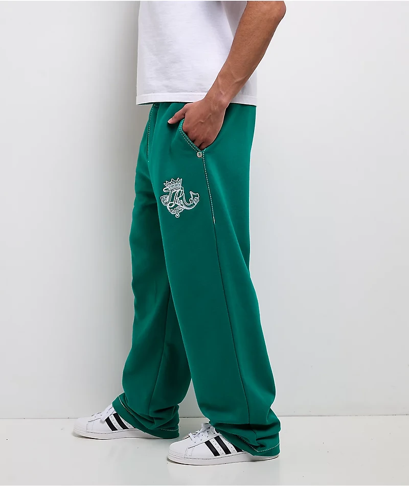 True Religion Crest Big T Oak Leaf Sweatpants