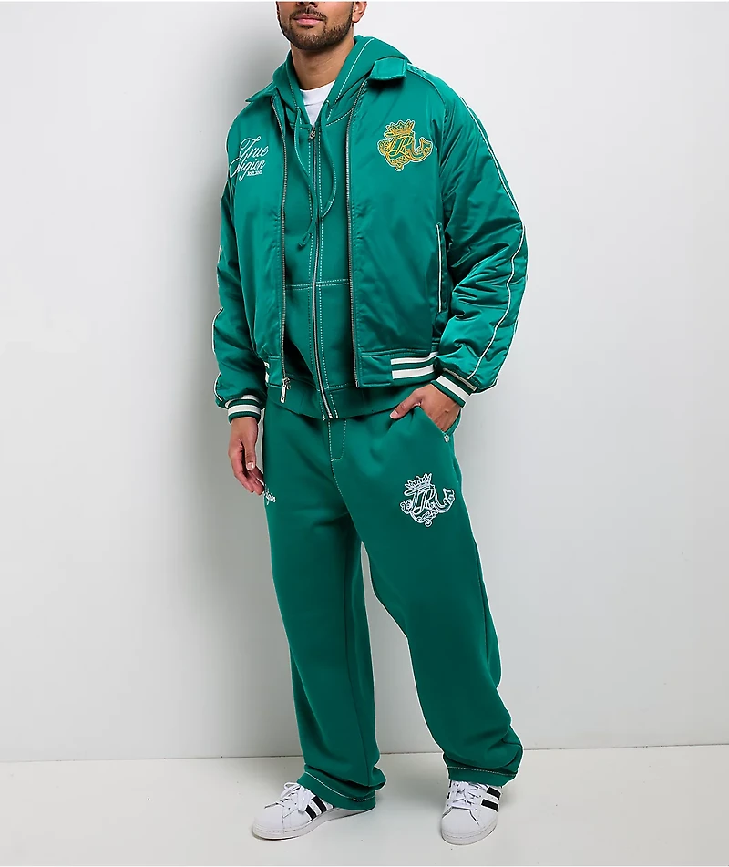 True Religion Crest Big T Oak Leaf Sweatpants