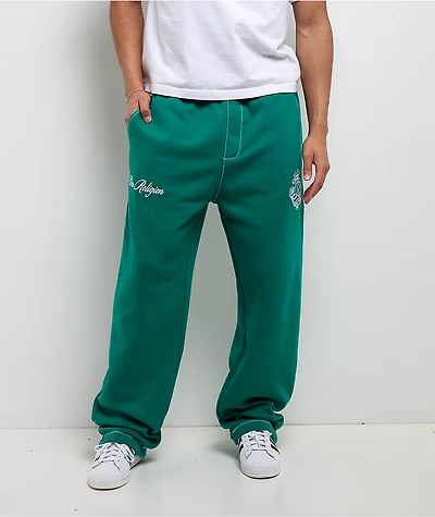 True Religion Crest Big T Oak Leaf Sweatpants