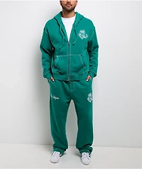 True Religion Crest Big T Oak Leaf Zip Hoodie