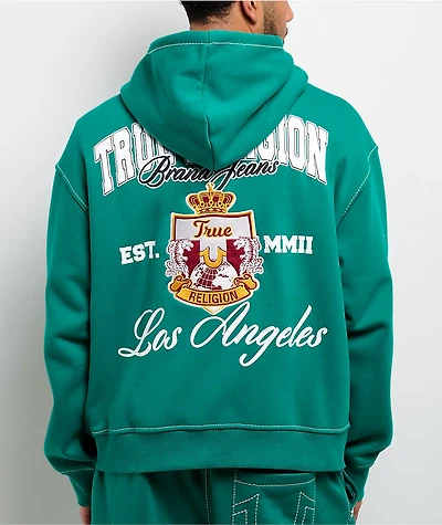 True Religion Crest Big T Oak Leaf Zip Hoodie