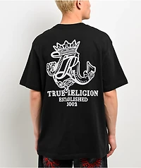 True Religion Crest Logo Black T-Shirt