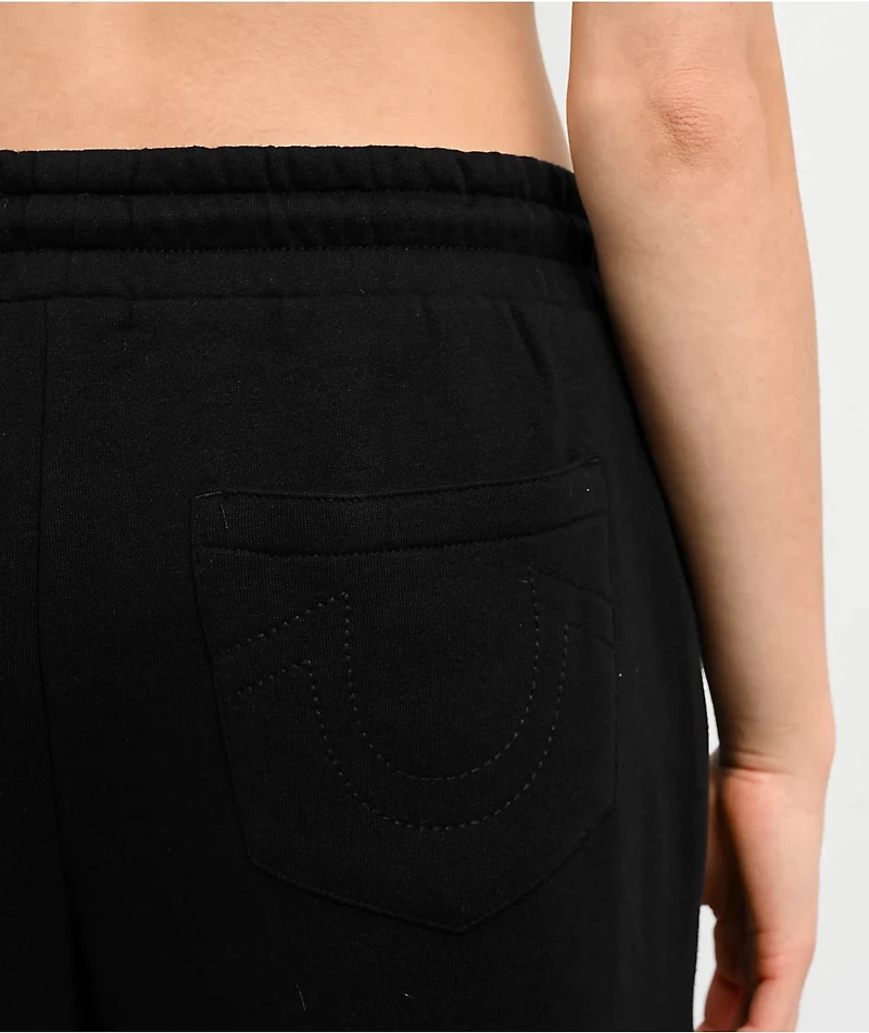 True Religion Crystal Black Boyfriend Jogger Sweatpants