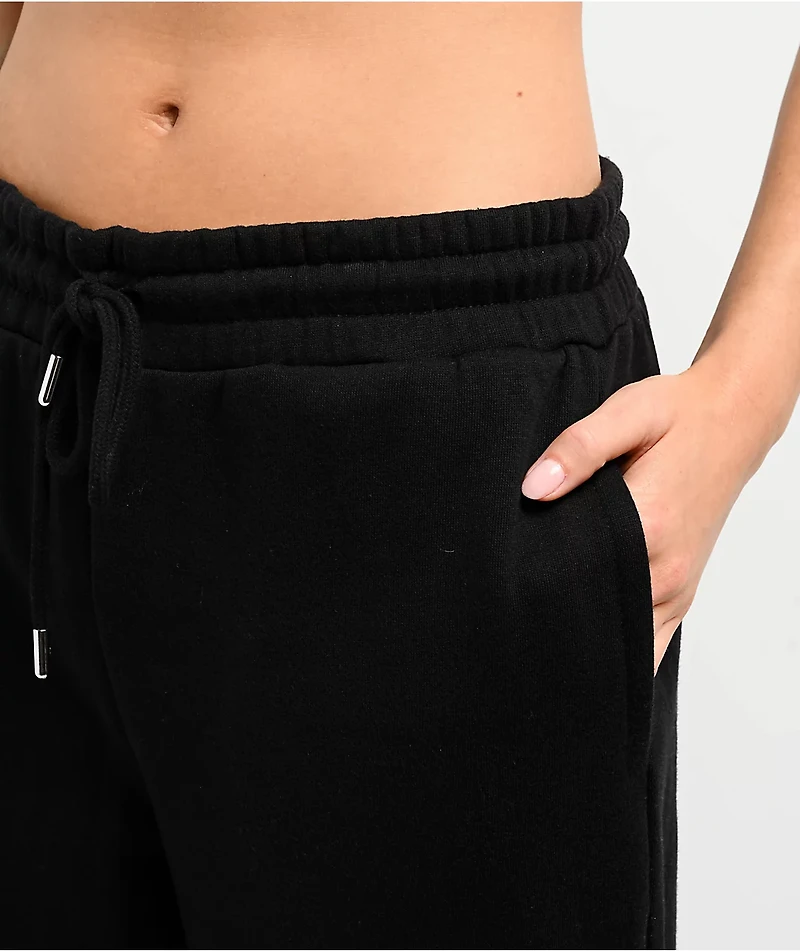 True Religion Crystal Black Boyfriend Jogger Sweatpants