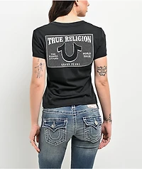 True Religion Crystal Black V-Neck T-Shirt