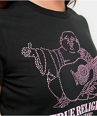 True Religion Crystal Buddha Black T-Shirt