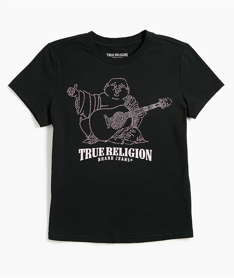 True Religion Crystal Buddha Black T-Shirt