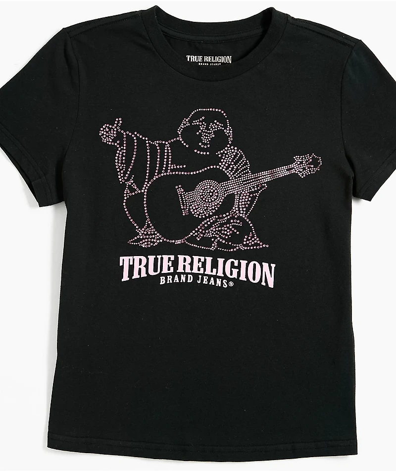 True Religion Crystal Buddha Black T-Shirt