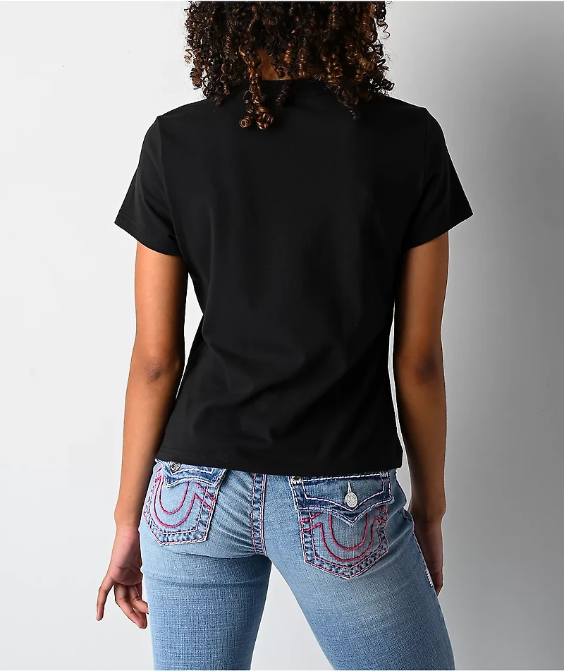 True Religion Crystal Buddha Black T-Shirt