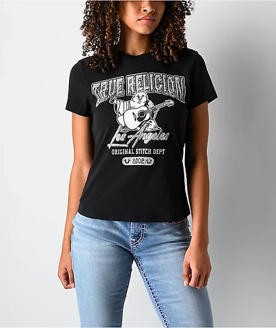 True Religion Crystal Buddha Black T-Shirt