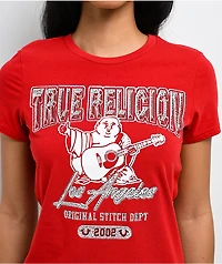 True Religion Crystal Buddha Red T-Shirt