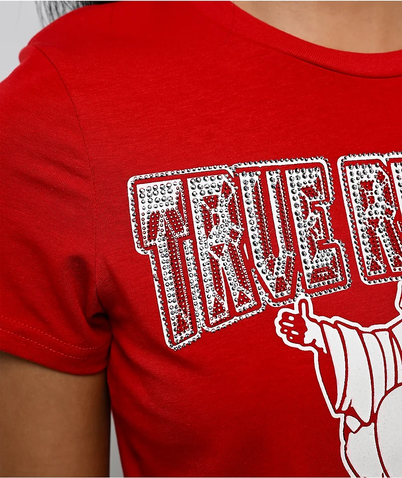 True Religion Crystal Buddha Red T-Shirt
