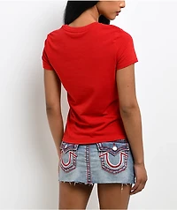 True Religion Crystal Buddha Red T-Shirt